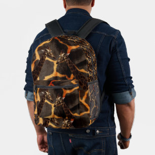 Sac À Dos Imprimé "Girafes Exotiques : Sur une toile à motif girafe"