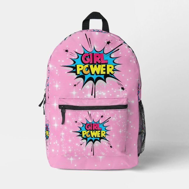 Sac À Dos Imprimé Girl Power (Recto)
