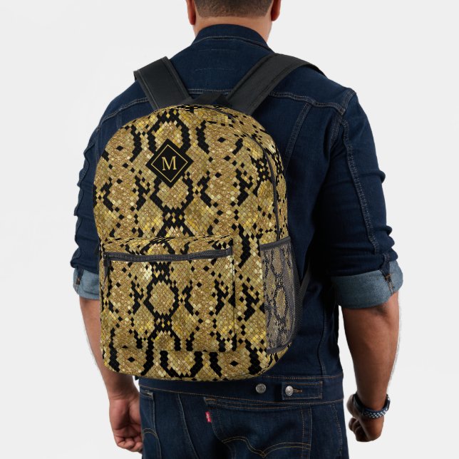 Sac À Dos Imprimé Glitterie Peau animal Imprimer Motif Personnalisé  (Insitu (Modèle))
