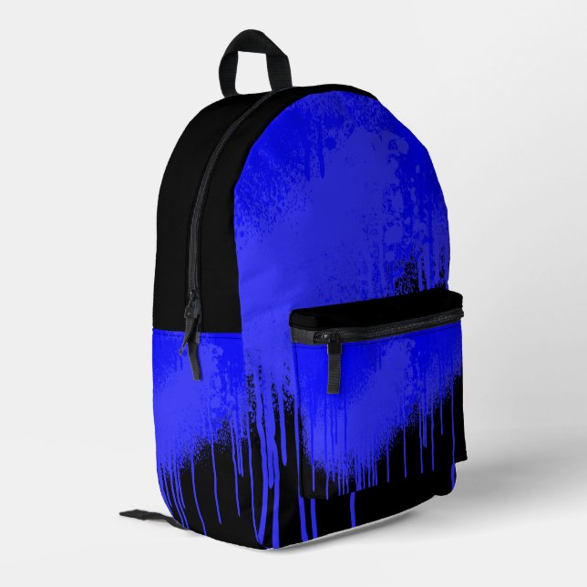 Sac À Dos Imprimé goutte bleu foncé et noire (Coin arrière gauche)