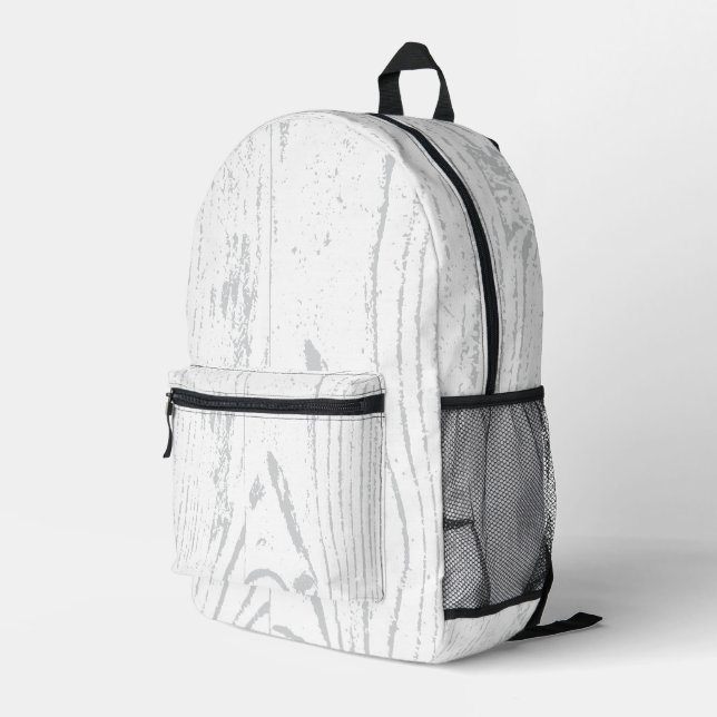 Sac À Dos Imprimé Graisse gris blanc moderne (Coin arrière droit)