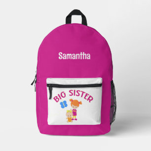 Sac À Dos Imprimé Grande soeur avec Baby-soeur Nom personnalisé