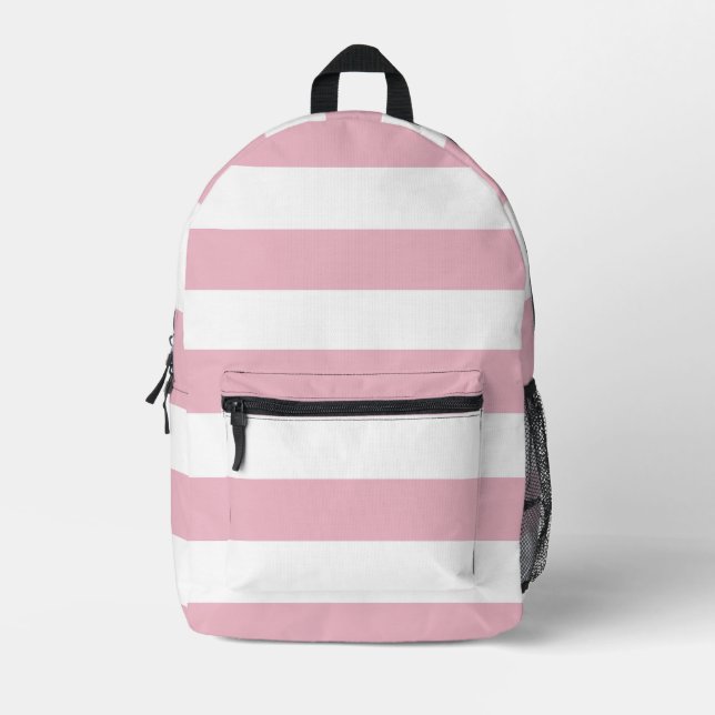 Sac À Dos Imprimé Grandes Pink, Grandes Blances, Motif Gratté (Recto)