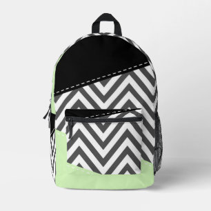 Sac À Dos Imprimé Gray Zigzag, Gray Chevron, Zigzag Pattern, Mint