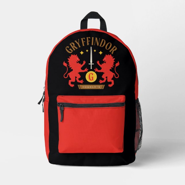 Sac À Dos Imprimé GRAYFFINDOR™ Maison double Lion épée graphique (Recto)