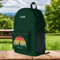 Green Forest Sunset Camping Trip Personnalisable