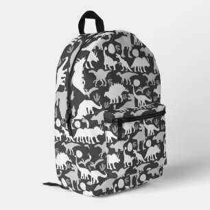 Sac À Dos Imprimé Grey Dino Motif D Grey BG