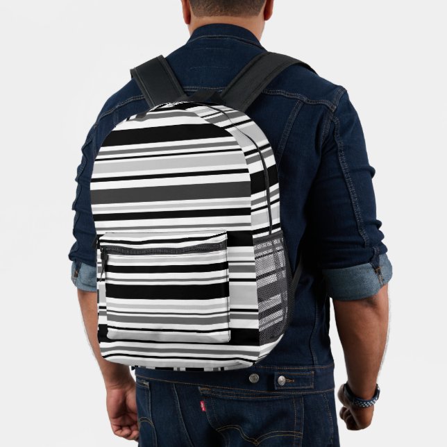 Sac À Dos Imprimé Gris blanc noir varié (Insitu (Modèle))