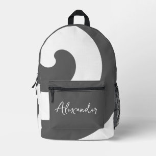 Sac À Dos Imprimé Gris et blanc