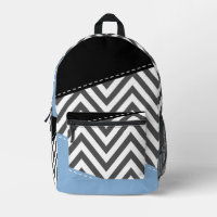 Gris Zigzag, Gris Chevron, Motif Zigzag, Bleu