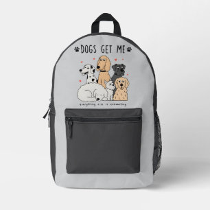 Sac À Dos Imprimé Groupe de famille de chiens mignons pour les maman