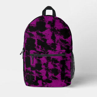 Sac À Dos Imprimé Grunge noir violet