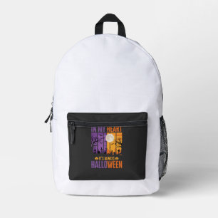 Sac À Dos Imprimé Halloween Dans Mon Cœur Cimetière Effrayant