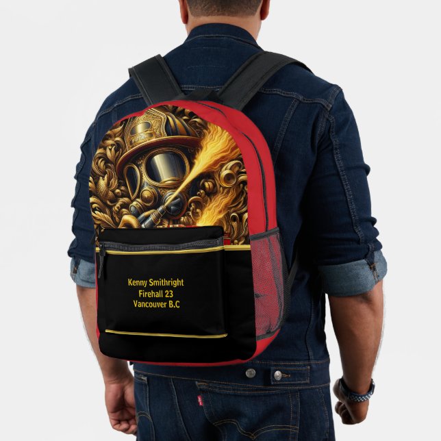 Sac À Dos Imprimé Héros de tous les jours Golden Firefighter Valor (Insitu (Modèle))