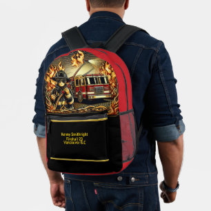 Sac À Dos Imprimé Héros de tous les jours Pompiers vaillance