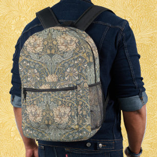 Sac À Dos Imprimé Honeysuckie par William Morris, Vintage Flowers Ar