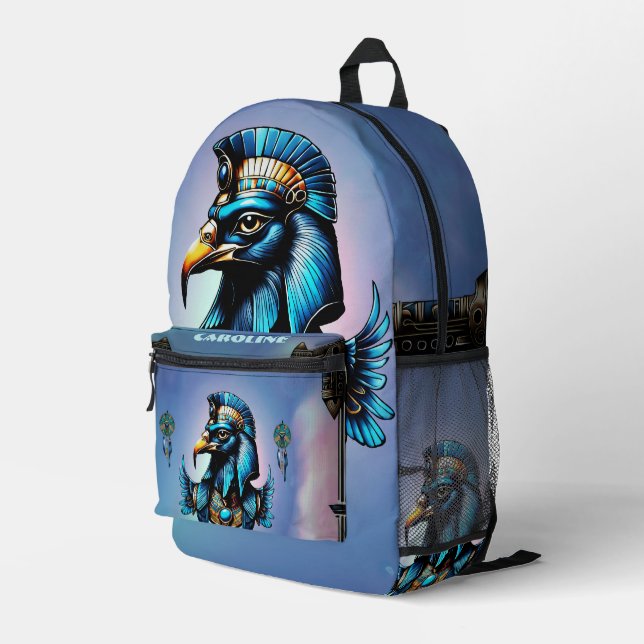 Sac À Dos Imprimé Horus le dieu faucon égyptien. (Coin arrière droit)