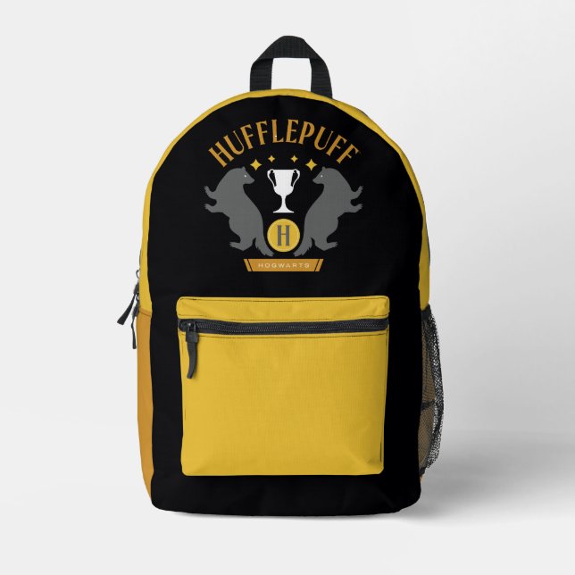 Sac À Dos Imprimé HUFFLEPUFF™ Badger and Cup House Pride Graphisme (Recto)