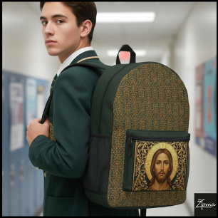 Sac À Dos Imprimé Icône byzantine du Christ - Jésus