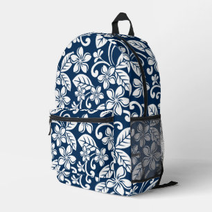 SAC À DOS IMPRIMÉ ÎLE PLUMERIA MOTIF À MARINE