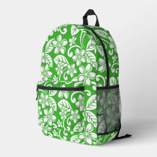 SAC À DOS IMPRIMÉ ÎLE PLUMERIA MOTIF EN CITRUS VERT