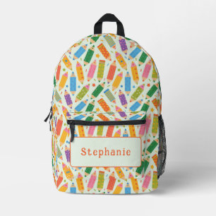 Sac À Dos Imprimé Impression Crayon personnalisable