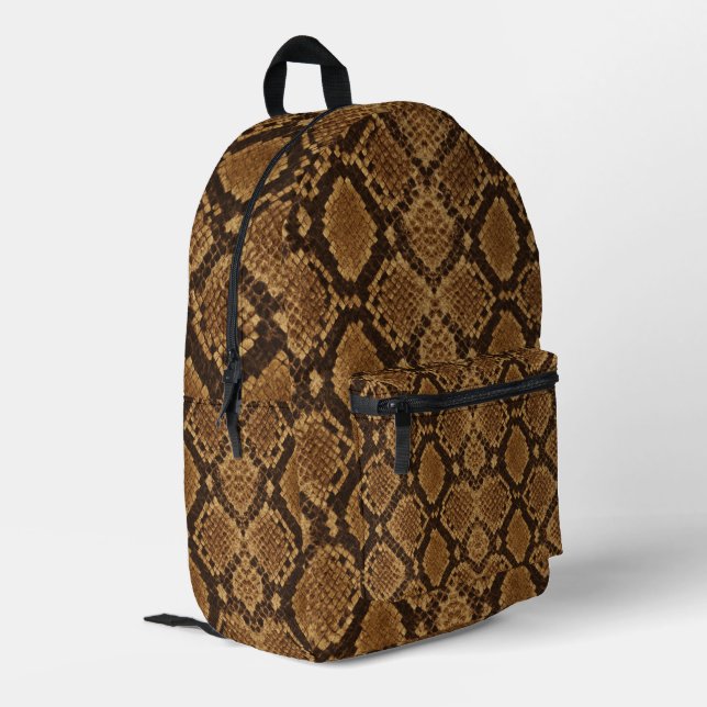 Sac À Dos Imprimé Impression de peau de python (Coin arrière gauche)