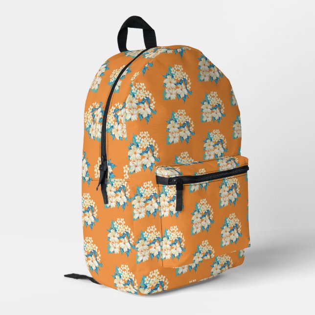 Sac À Dos Imprimé Impression florale tropicale (Coin arrière gauche)