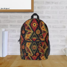 Imprimante africaine - Noir, rouge jaune Motif Abs