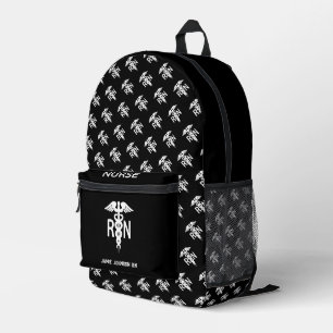 Sac À Dos Imprimé infirmière de la RN - blanc et noir