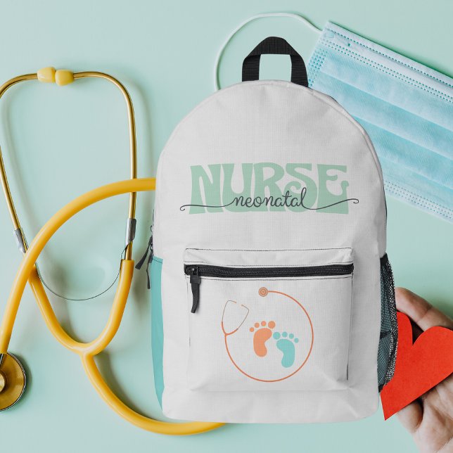 Sac À Dos Imprimé Infirmière néonatale Nom Médicale personnalisé sur (Créateur téléchargé)