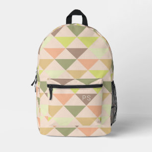 Sac À Dos Imprimé Initiales de monogramme rose clair élégant