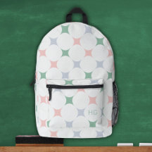 Initiales de Monogramme rose et vert mignon Pastel