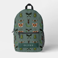 Insectes vintages et bogues Motif vert