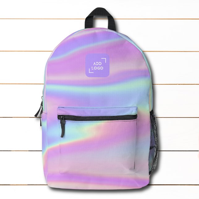 Sac À Dos Imprimé Iridescente douce Moderne Logo Contemporain Entrep (Créateur téléchargé)