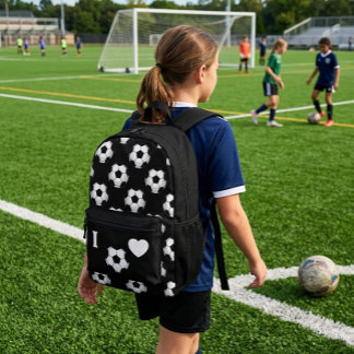 Sac À Dos Imprimé J'adore le football 