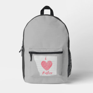 Sac À Dos Imprimé j'aime mon père