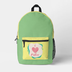 Sac À Dos Imprimé j'aime mon père