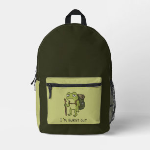 Sac À Dos Imprimé Je suis un design de grenouille drôle épuisée rand