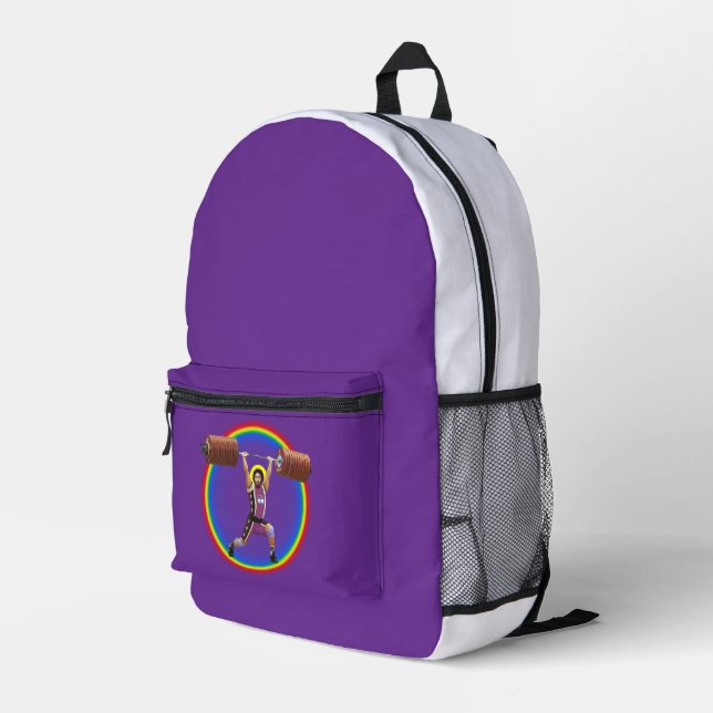 Sac À Dos Imprimé Jésus Christ faisant le Propre et le Jerk (Coin arrière droit)