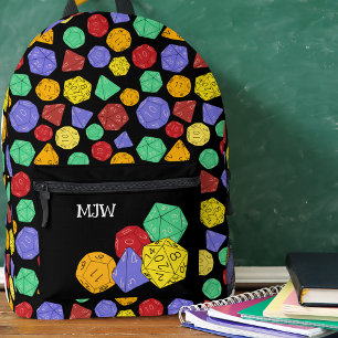 Sac À Dos Imprimé Jeu RPG Dice, Conseil, Jeux d'Imaginaire Patternes