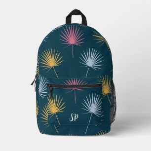 Sac À Dos Imprimé Joli bleu coloré Motif Monogrammes Initiales