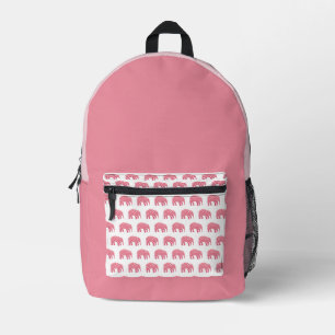 Sac À Dos Imprimé Joli éléphant rose