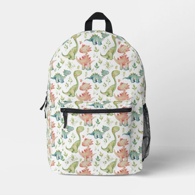 Sac À Dos Imprimé Joli jeu de dinosaures anniversaire de enfant (Recto)