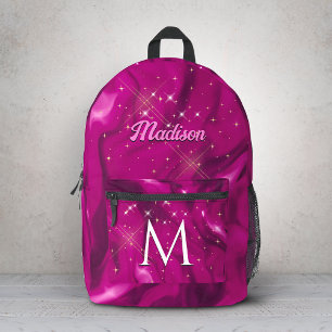 Sac À Dos Imprimé Joli monogramme en ballon de fausse argent scintil