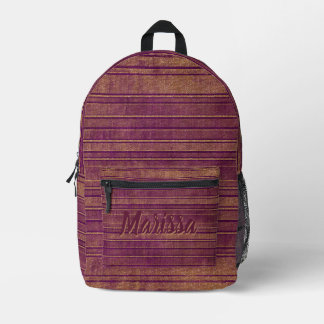 Sac À Dos Imprimé Joli Motif d'aquarelle orange bordeaux brulé