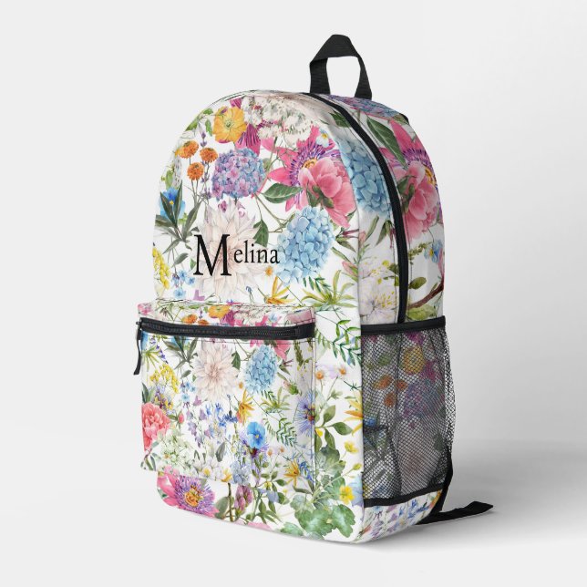 Sac À Dos Imprimé Joli nom floral (Coin arrière droit)