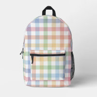 Joli pastel arc-en-ciel en vichy plaid
