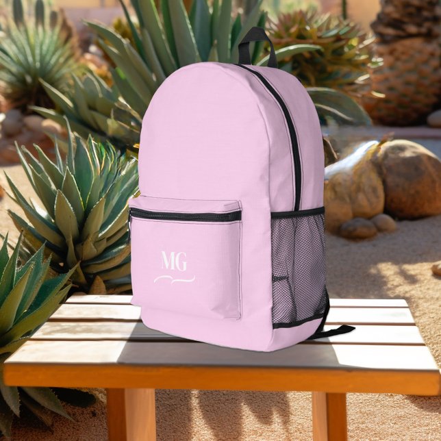 Sac À Dos Imprimé Joli Rose Feminine Monogrammé, (Créateur téléchargé)