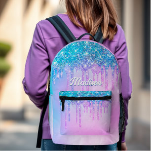 Sac À Dos Imprimé Joli violet Parties scintillant Turquoise Drivers 